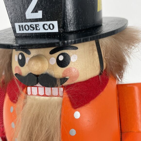 Richard Glaesser Wooden Fireman Nutcracker Water Witch 2 Hose Co Seiffen Germany - Picture 9 of 16